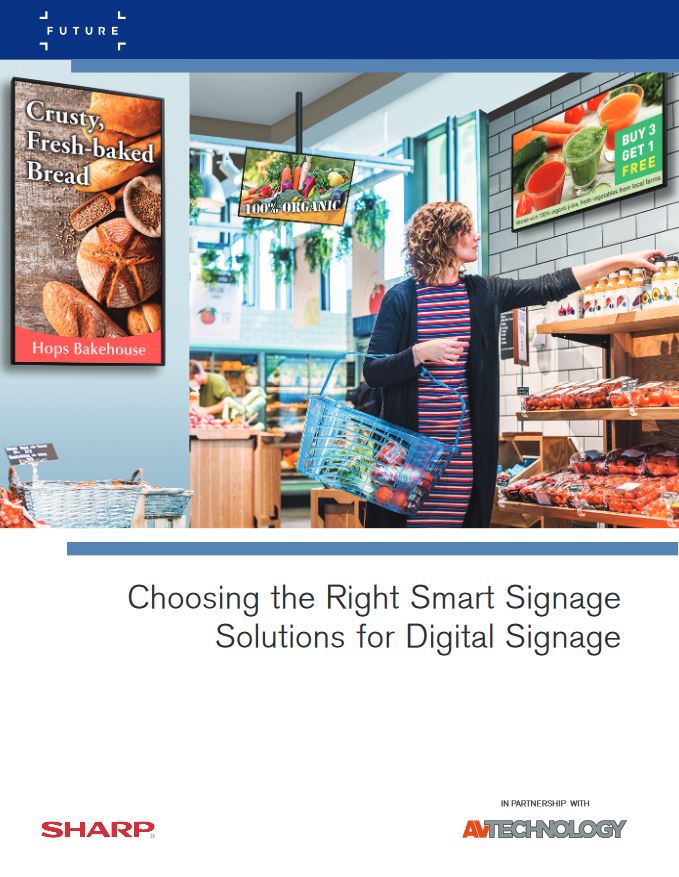 Choosing The Right Smart Signage Solutions For Digital Signage Pdf Cover, Professional Display, Sharp, Advanced Office Copiers, Cleveland, Akron, Ohio, OH, Copier, Printer, MFP, Sharp, Kyocera, KIP, HP, Brother