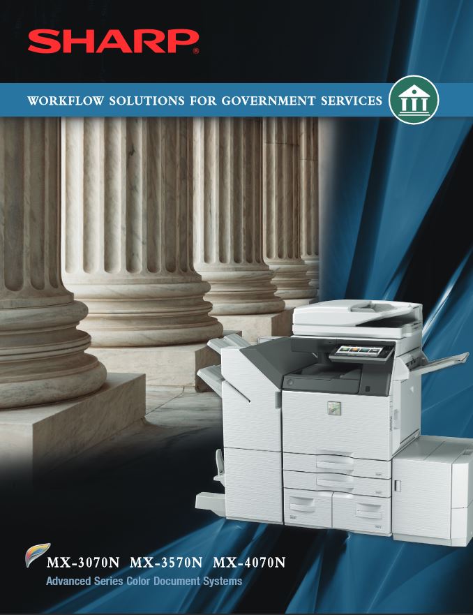 Color Advanced Series Government Brochure, Sharp, Advanced Office Copiers, Cleveland, Akron, Ohio, OH, Copier, Printer, MFP, Sharp, Kyocera, KIP, HP, Brother