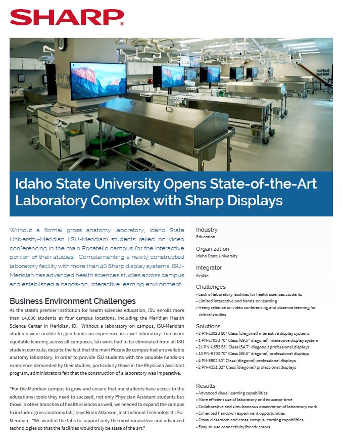 Idaho State Displays Case Study, Sharp, Advanced Office Copiers, Cleveland, Akron, Ohio, OH, Copier, Printer, MFP, Sharp, Kyocera, KIP, HP, Brother